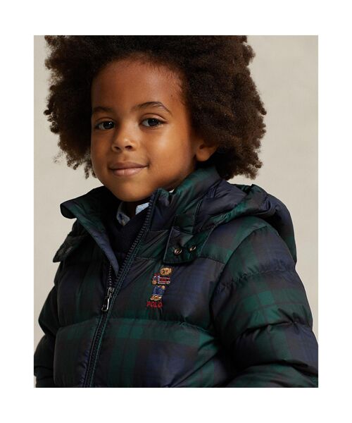 ボーイズ 4才～7才)Polo ベア プラッド ダウン フーデッド ジャケット