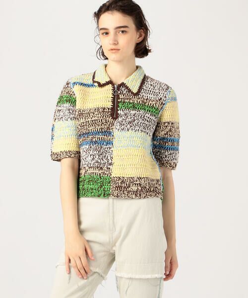 セール】 SEA NEW YORK PAIGE MARLED CROCHET ポロニットプルオーバー
