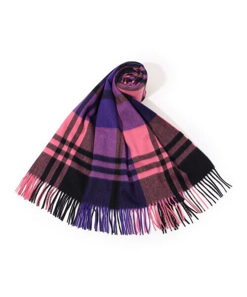 BURBERRY カシミヤストール 三角 ピンク/紫 167x85cm 2026年最新