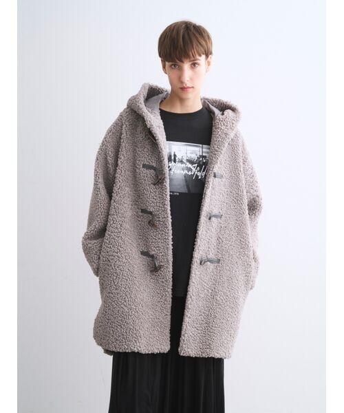 Aubrey】Poodle boa duffle coat （その他アウター）｜three dots