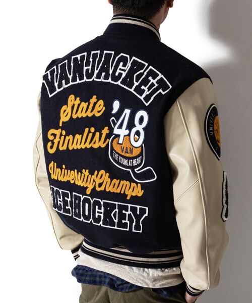 セール】 プレミアムスタジアムジャンパー ＜ICE HOCKEY＞ （レザー