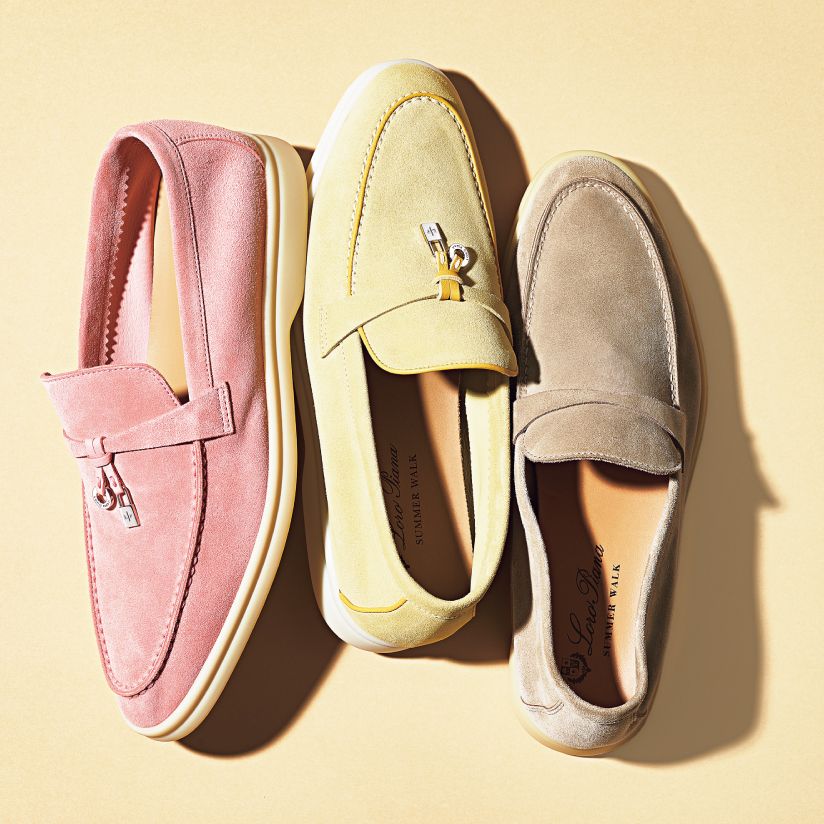 素足に履きたい「ロロ・ピアーナ」の春色モカシン | VERY NaVY