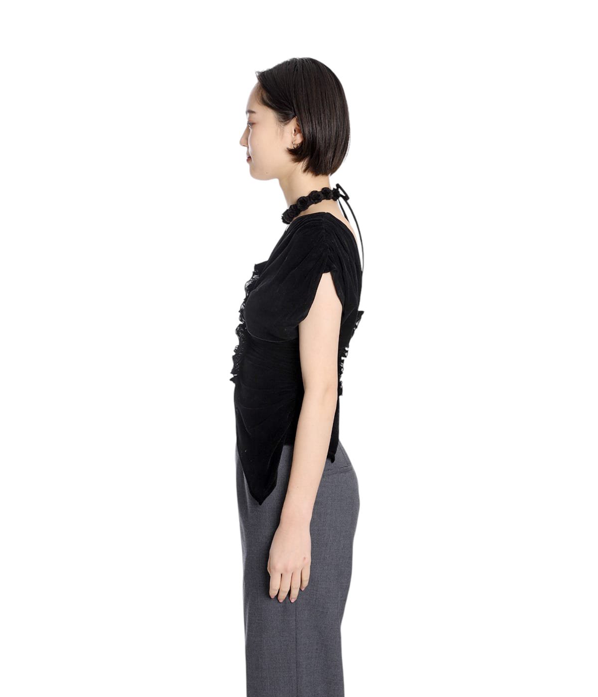 レディース】VELVET TULLE SHIRRING TOP | FETICO(フェティコ