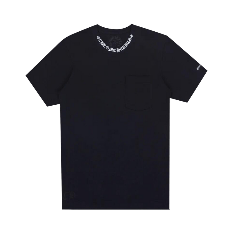 Buy Chrome Hearts Neck Logo Tee 'Black' - 1383 1SS230103NLT BLAC