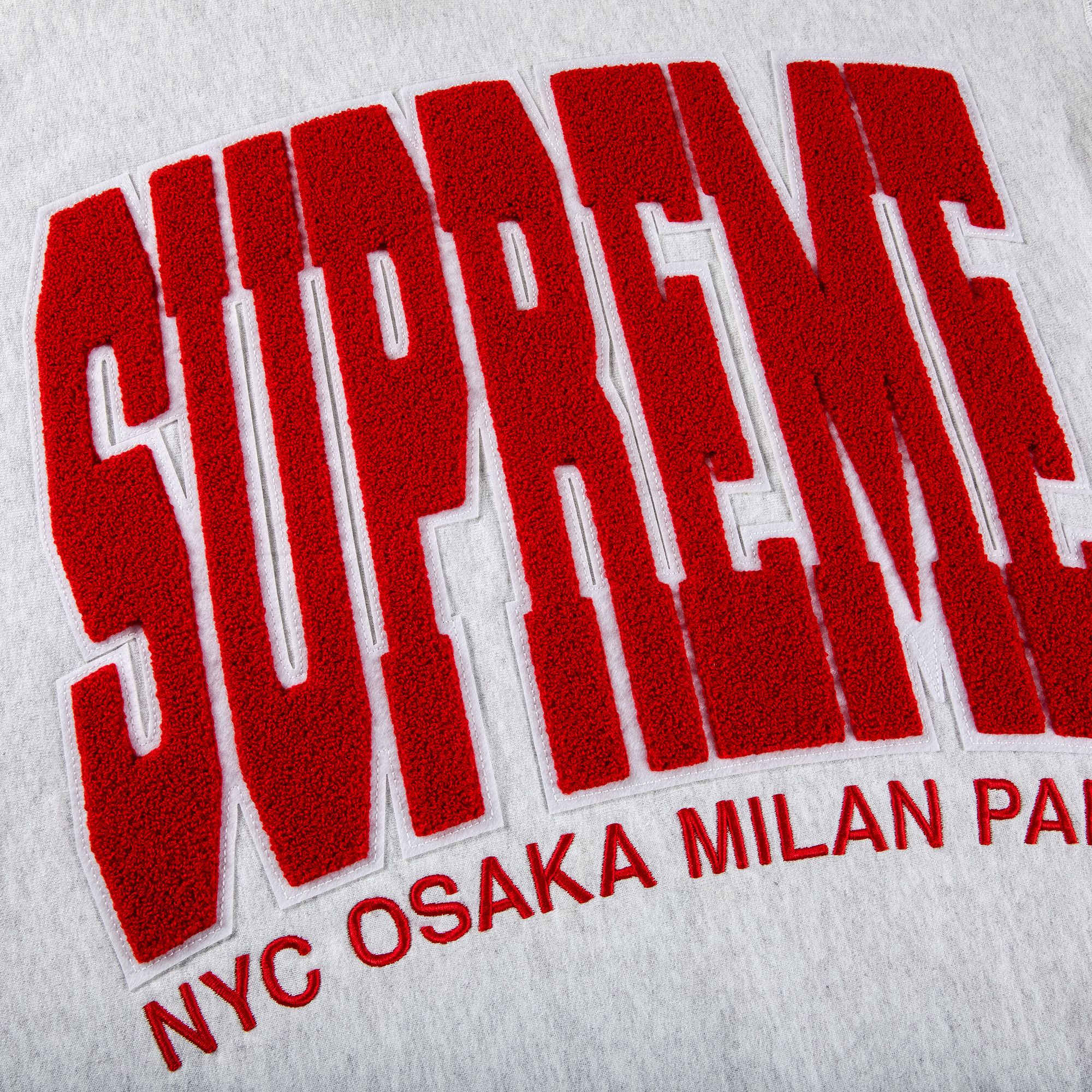 Buy Supreme Cities Arc Crewneck 'Ash Grey' - FW21SW25 ASH GREY | GOAT
