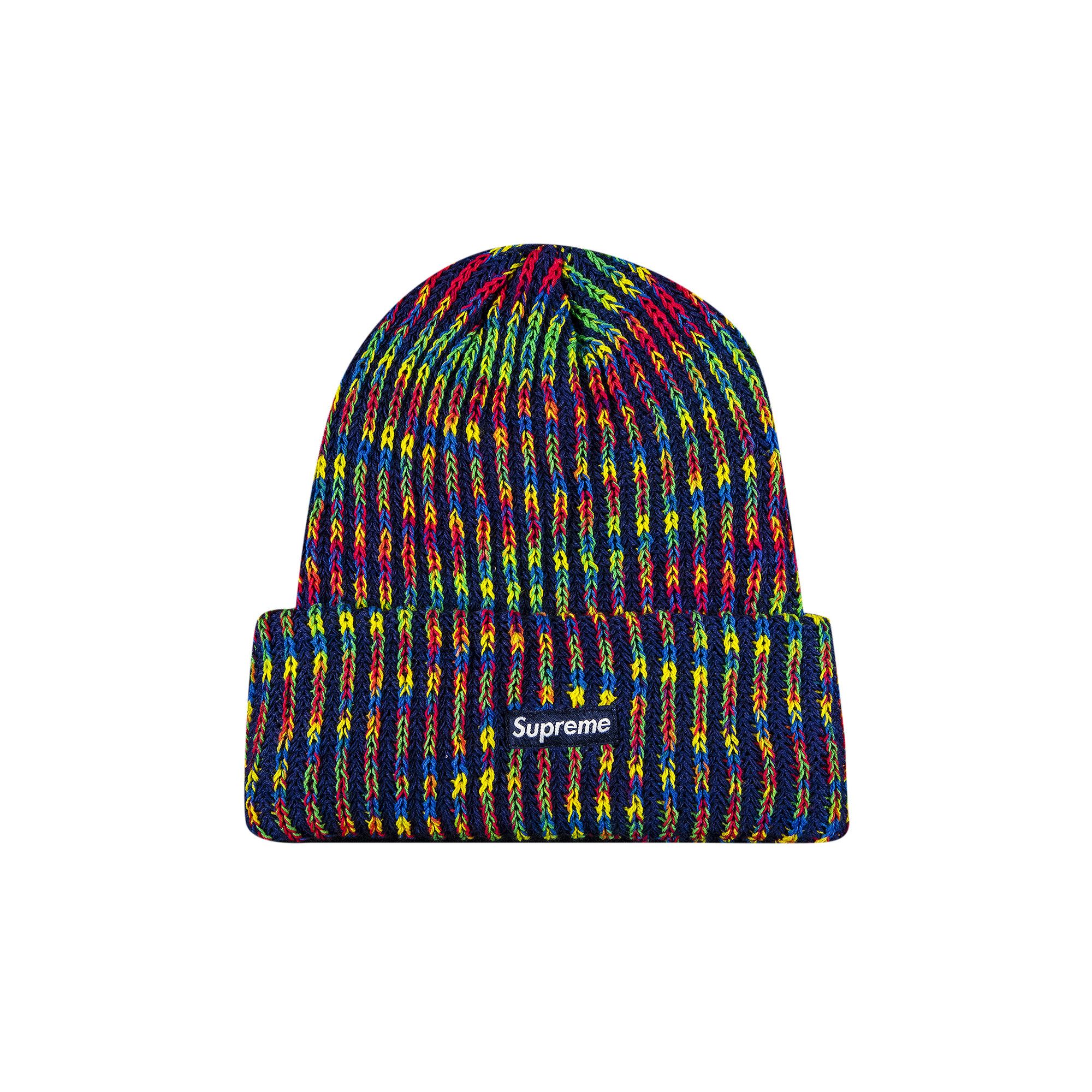 Buy Supreme Rainbow Knit Loose Gauge Beanie 'Navy' - FW21BN16 NAVY