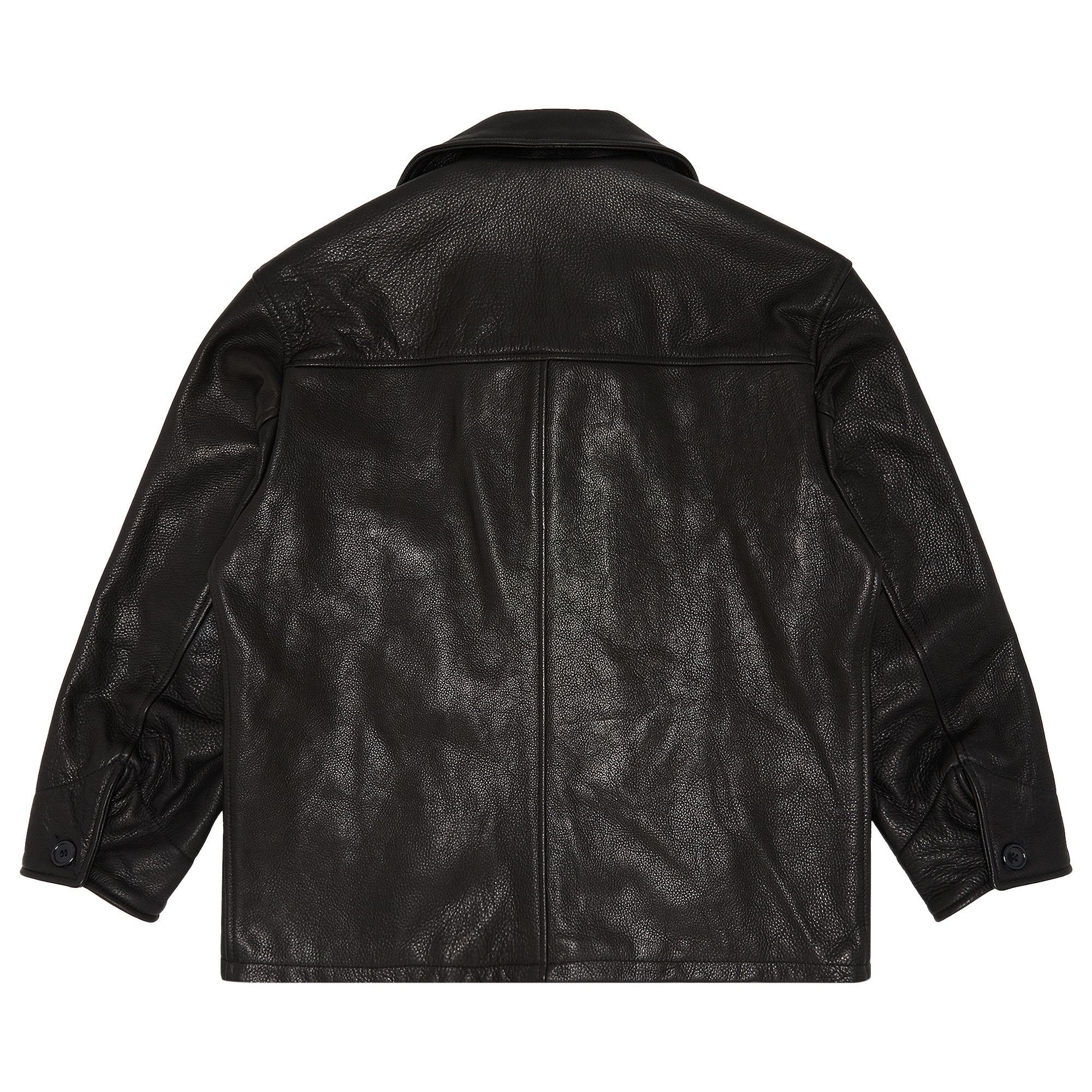 Buy Supreme x Schott Leather Car Coat 'Black' - FW23J121 BLACK | GOAT