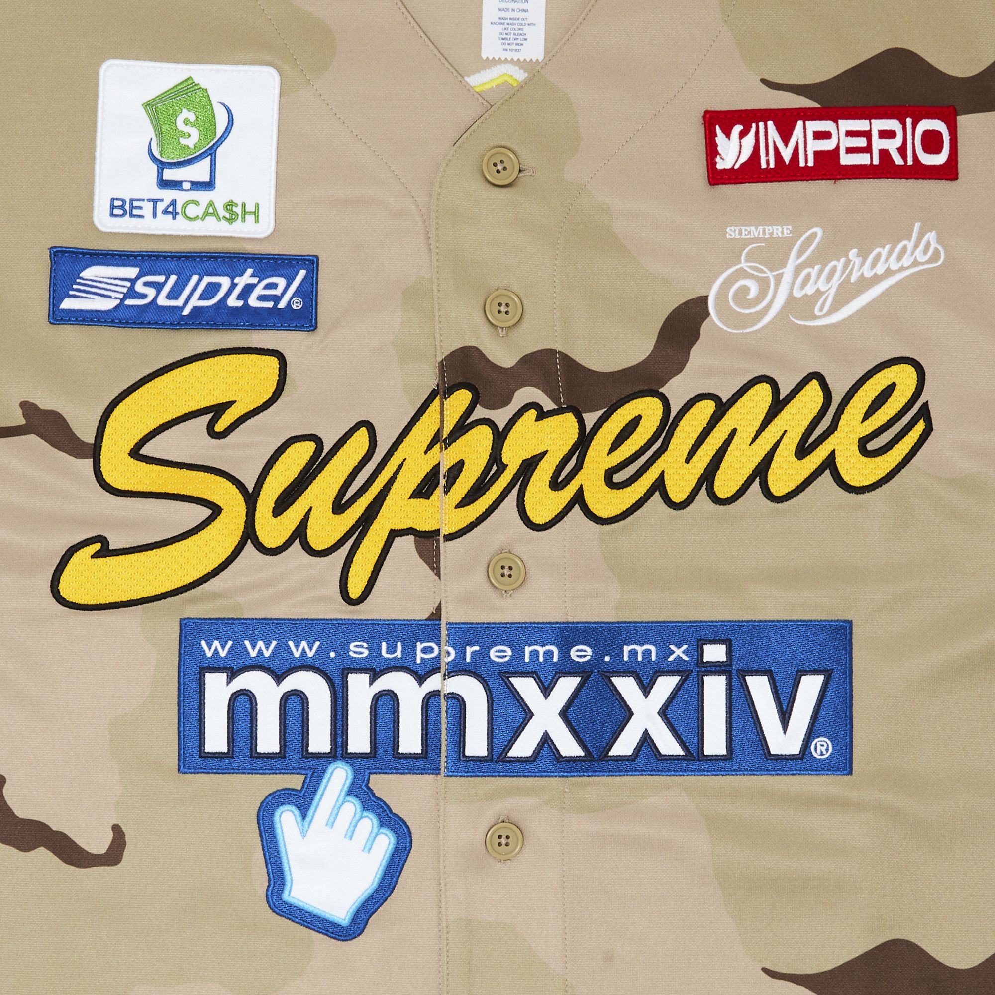 Buy Supreme Chosen One Baseball Jersey 'Desert Camo' - SS24KN29