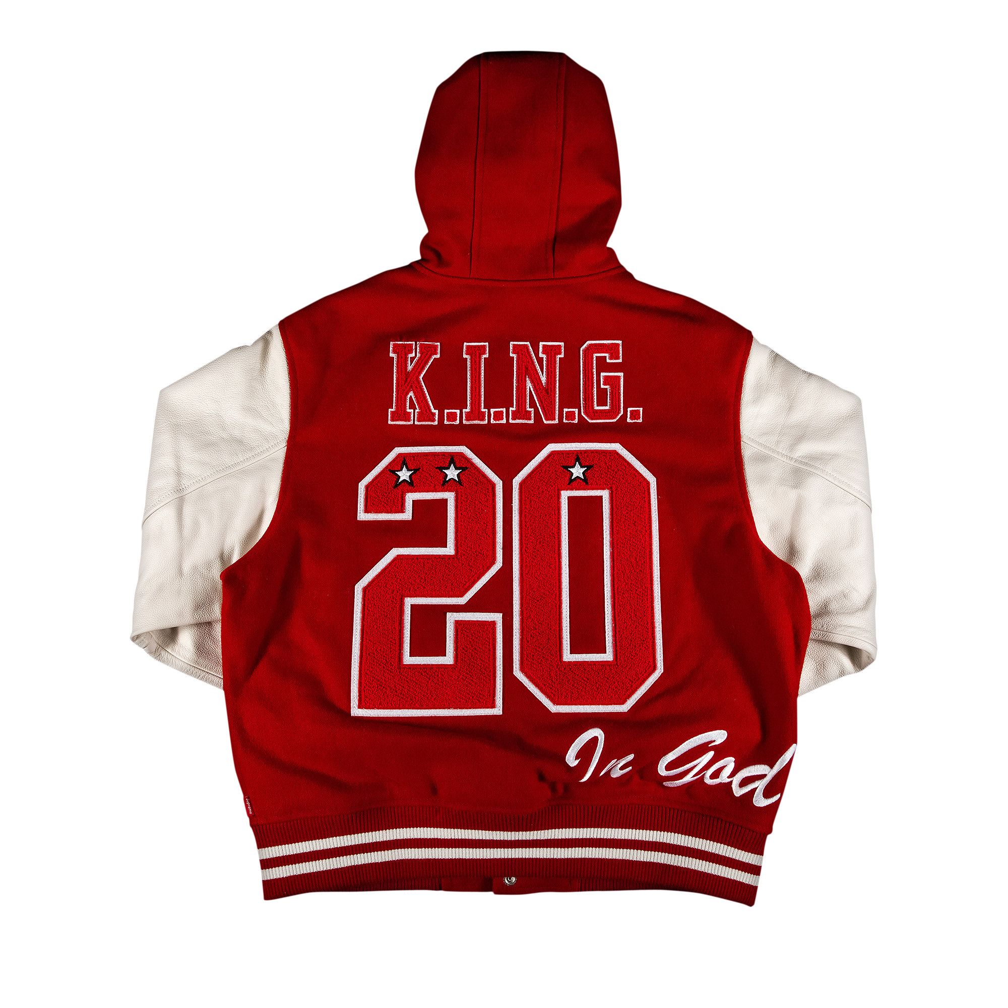 Buy Supreme King Hooded Varsity Jacket 'Red' - FW20J78 RED | GOAT