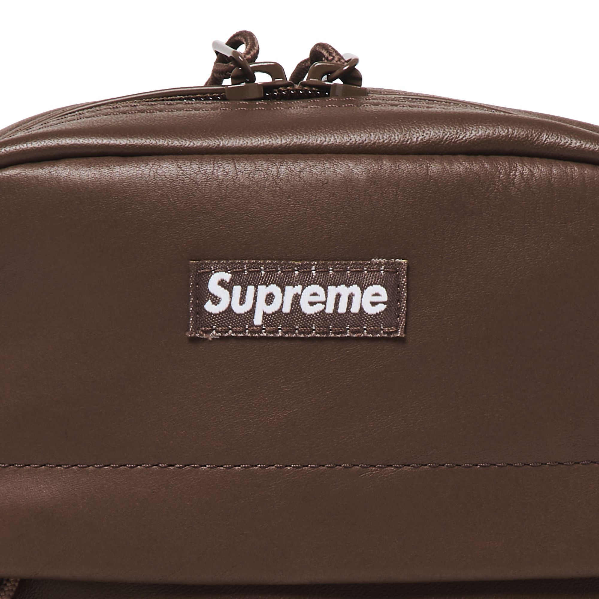 Buy Supreme Leather Shoulder Bag 'Brown' - FW24B44 BROWN | GOAT
