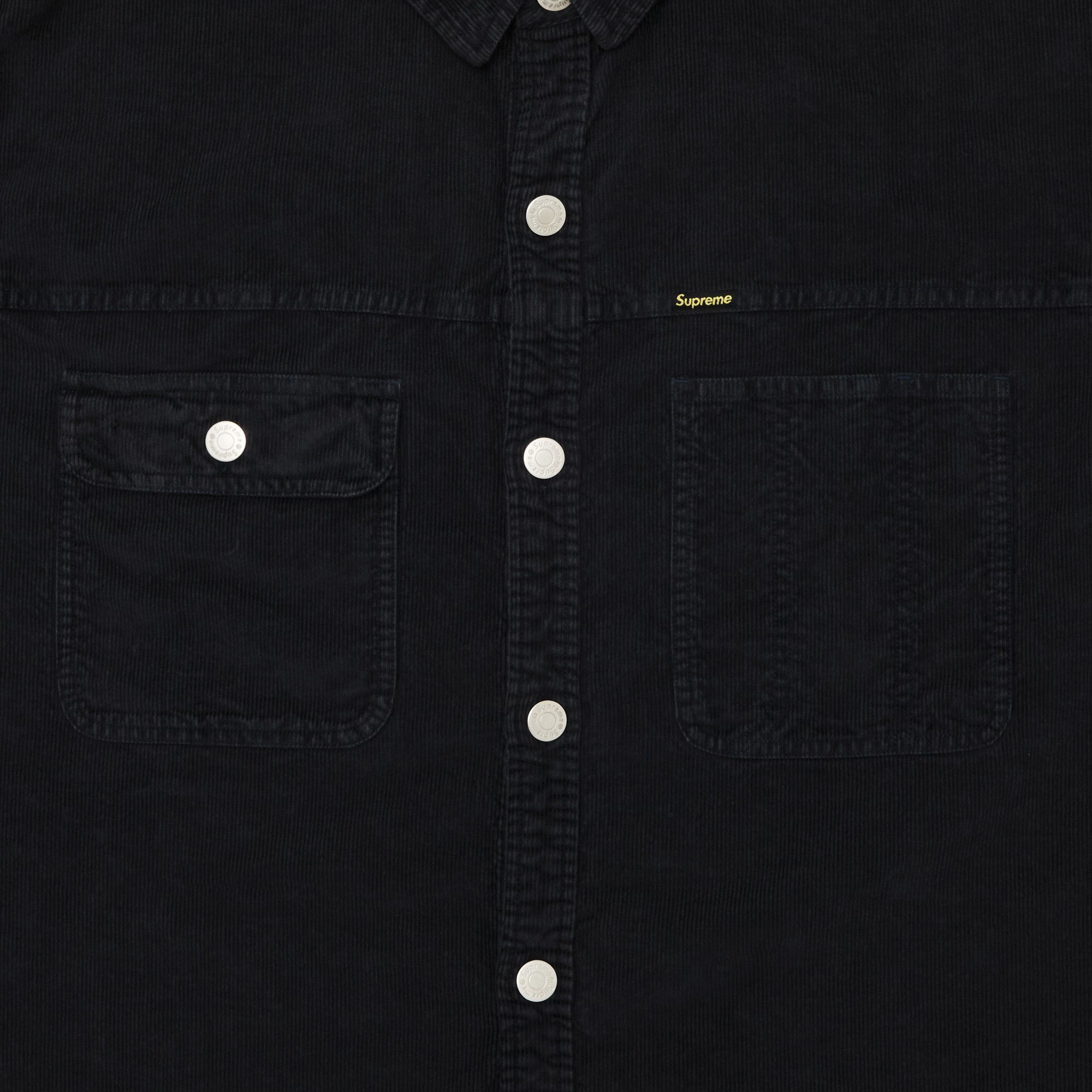Buy Supreme Washed Corduroy Shirt 'Black' - SS25S16 BLACK | GOAT