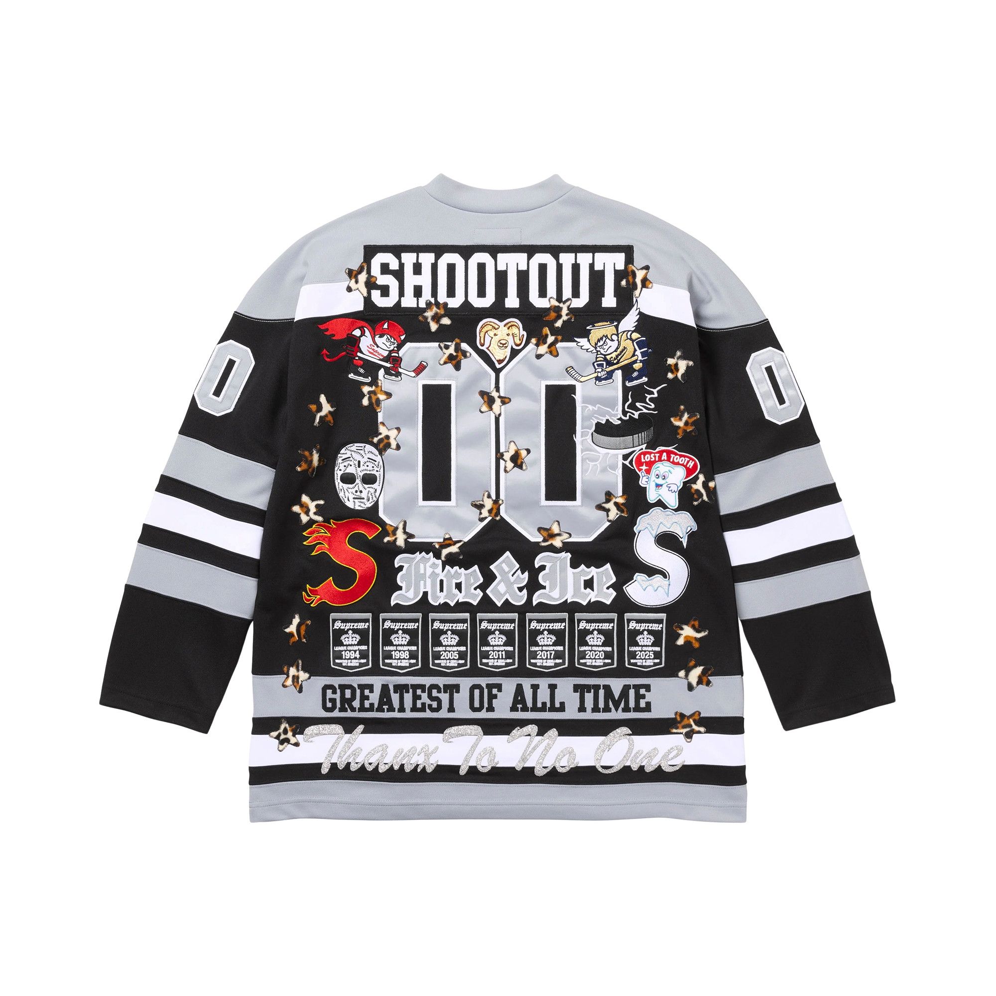 Buy Supreme Fire & Ice Hockey Jersey 'Black' - FW25KN28 BLACK