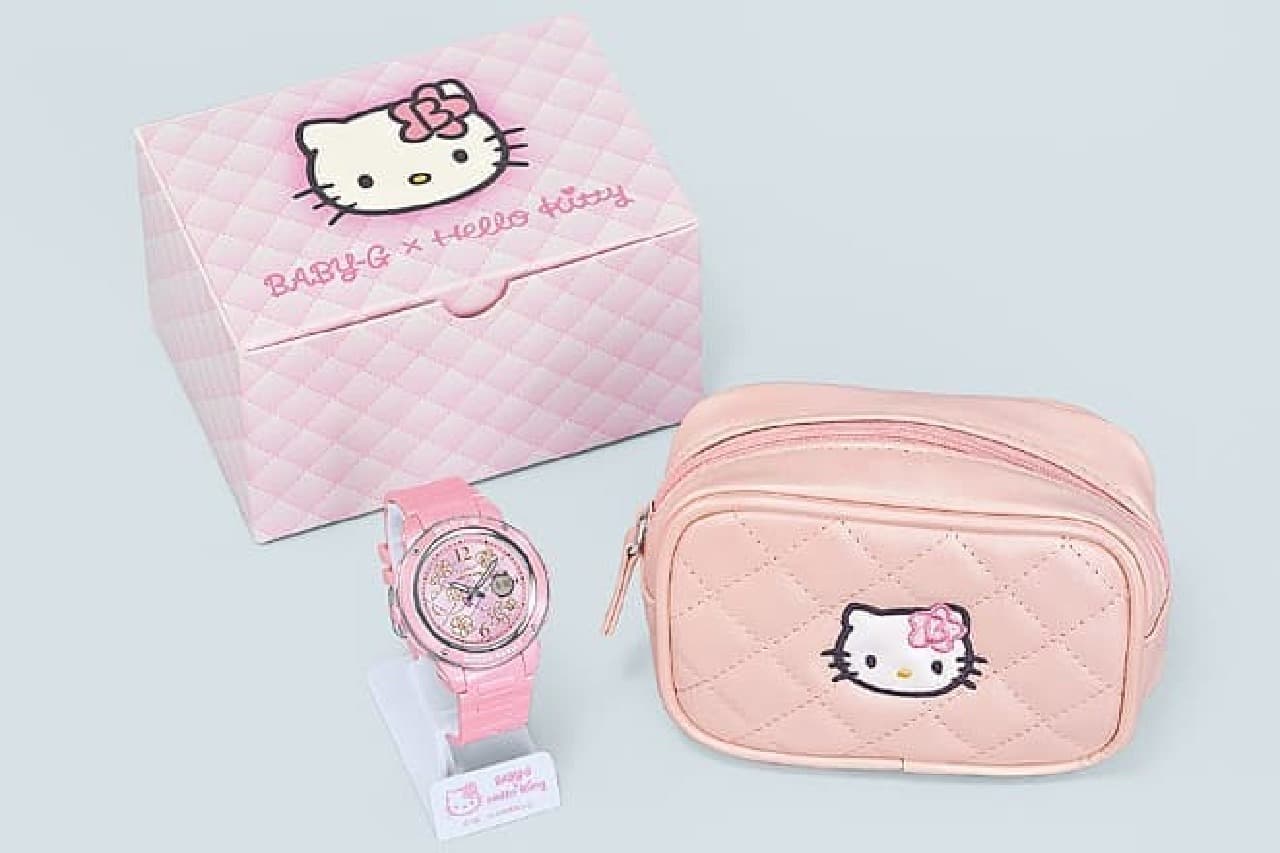 G-SHOCK発のレディースウオッチに「ハローキティ ピンクキルトシリーズ