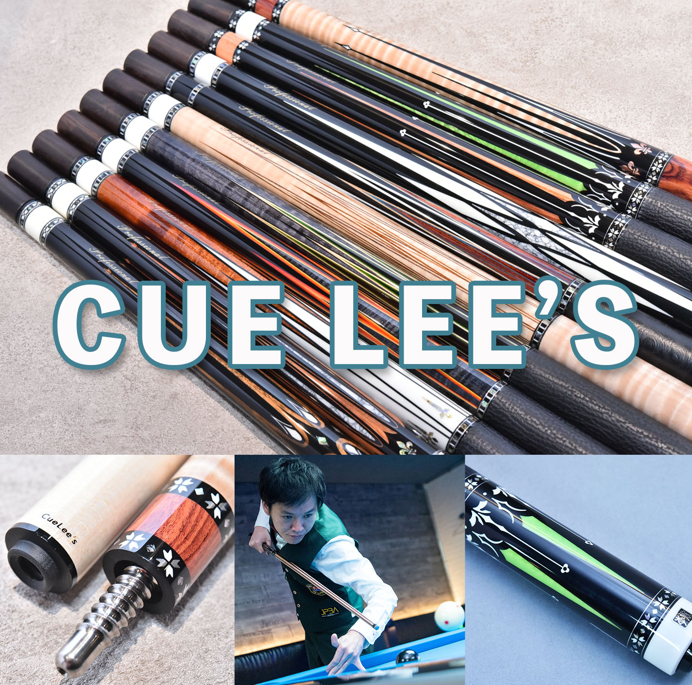 BD〉吉岡正登プロ使用キュー、『CUE LEE'S』（キューリース）各