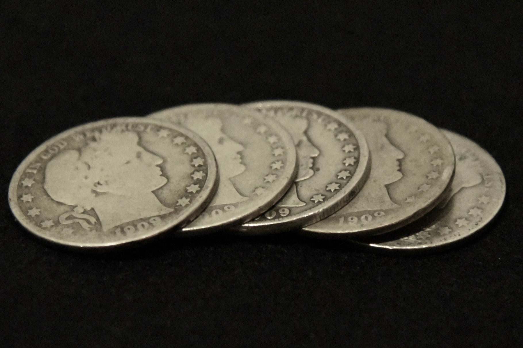 Barber Half Dollar 5 pcs (1909) / バーバー ハーフダラー5枚セット