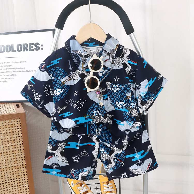 minana / セットアップ キッズ アロハシャツ ショートパンツ 上下