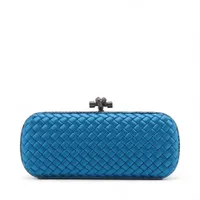 ボッテガヴェネタ イントレチャート サテンxパイソン クラッチバッグ