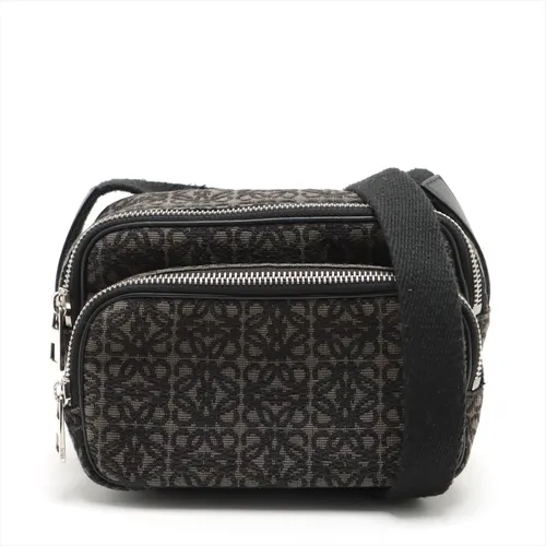 ロエベ アナグラム カメラバッグ キャンバス ショルダーバッグ