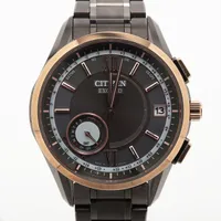 シチズン エクシード エコドライブ H100-T021212 TI ソーラー シルバー