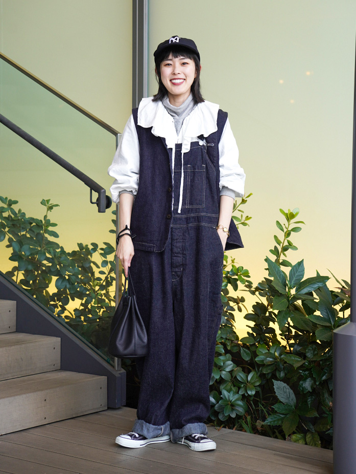 ネストローブ アップサイクルリノ バルーンスリーブサロペット ネスト