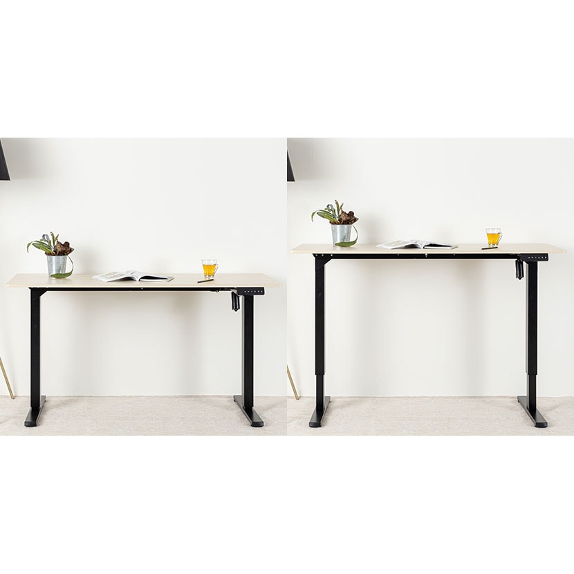 送料無料】 電動昇降デスク 幅1400mm メモリー機能付き 衝突センサー