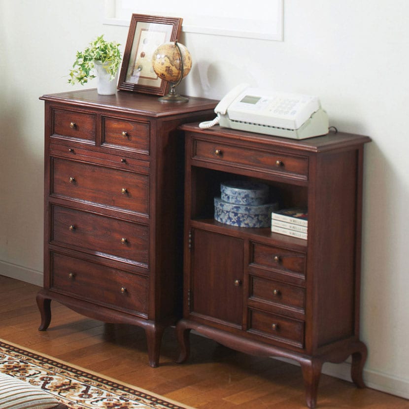 送料無料】 WALE ウェール ファックス台 電話台 チェスト アンティーク