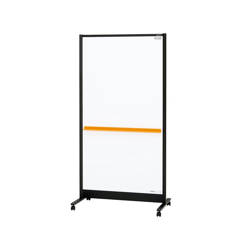 送料無料】 プラス 両面パーティション&ホワイトボード(ブラック