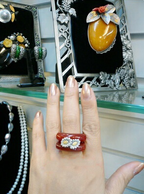 楽天市場】《離れない2連リング》赤い天然石のサンカラッチリング 二