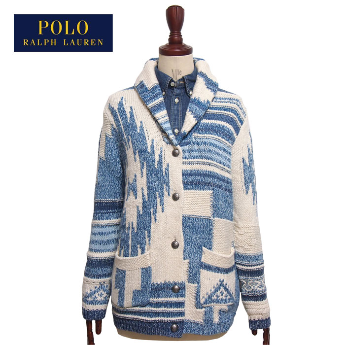 ラルフローレン ポロ レディース ネイティブ ショールカラー ニット