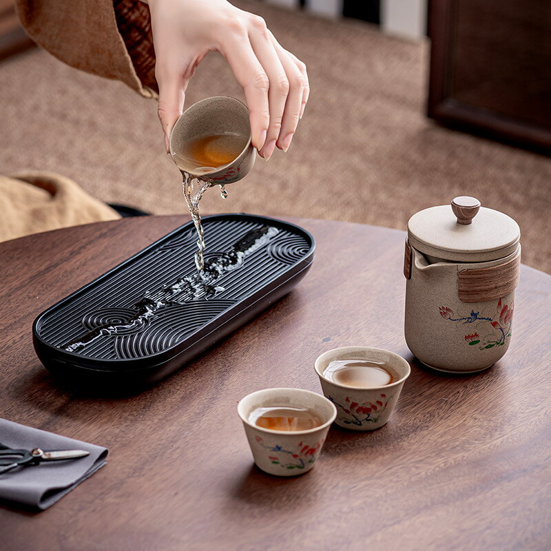 楽天市場】【7点セット】茶器セット 旅行ティーセット 中国茶器セット