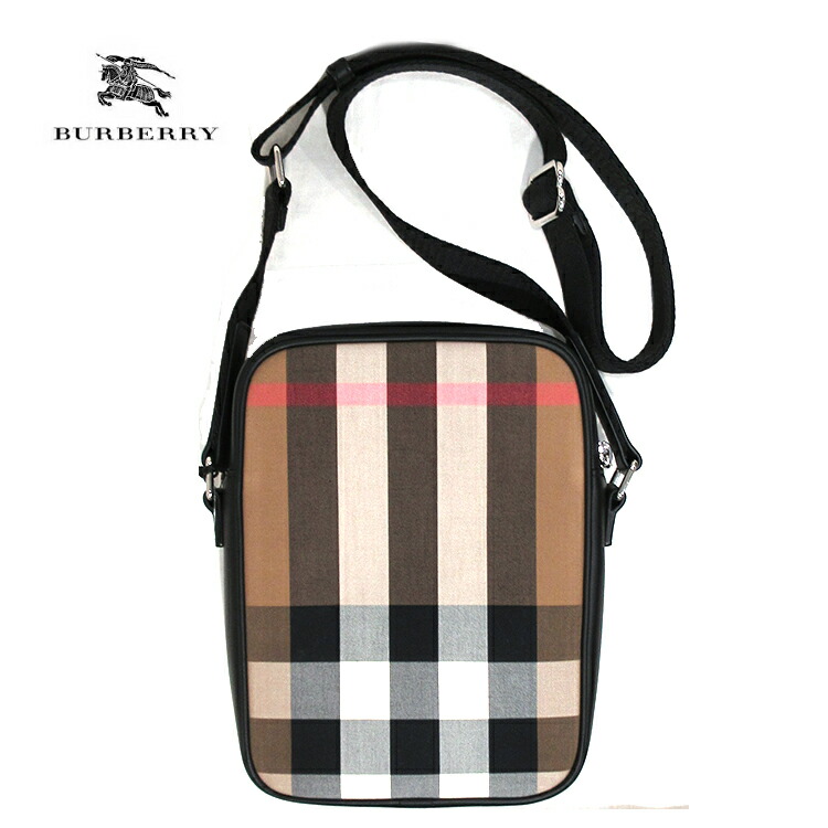 楽天市場】バーバリー ショルダーバッグ BURBERRY レザー チェック ML
