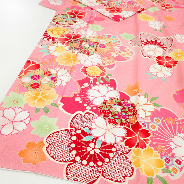楽天市場】【新品】 訪問着 着物 正絹 袷 金駒刺繍 金彩加工 ピンク 桜