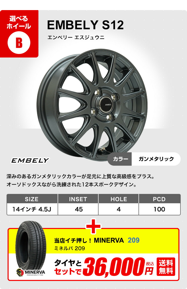 楽天市場】【P最大39倍！3/6 20:00〜】155/65R14 MINERVA サマータイヤ