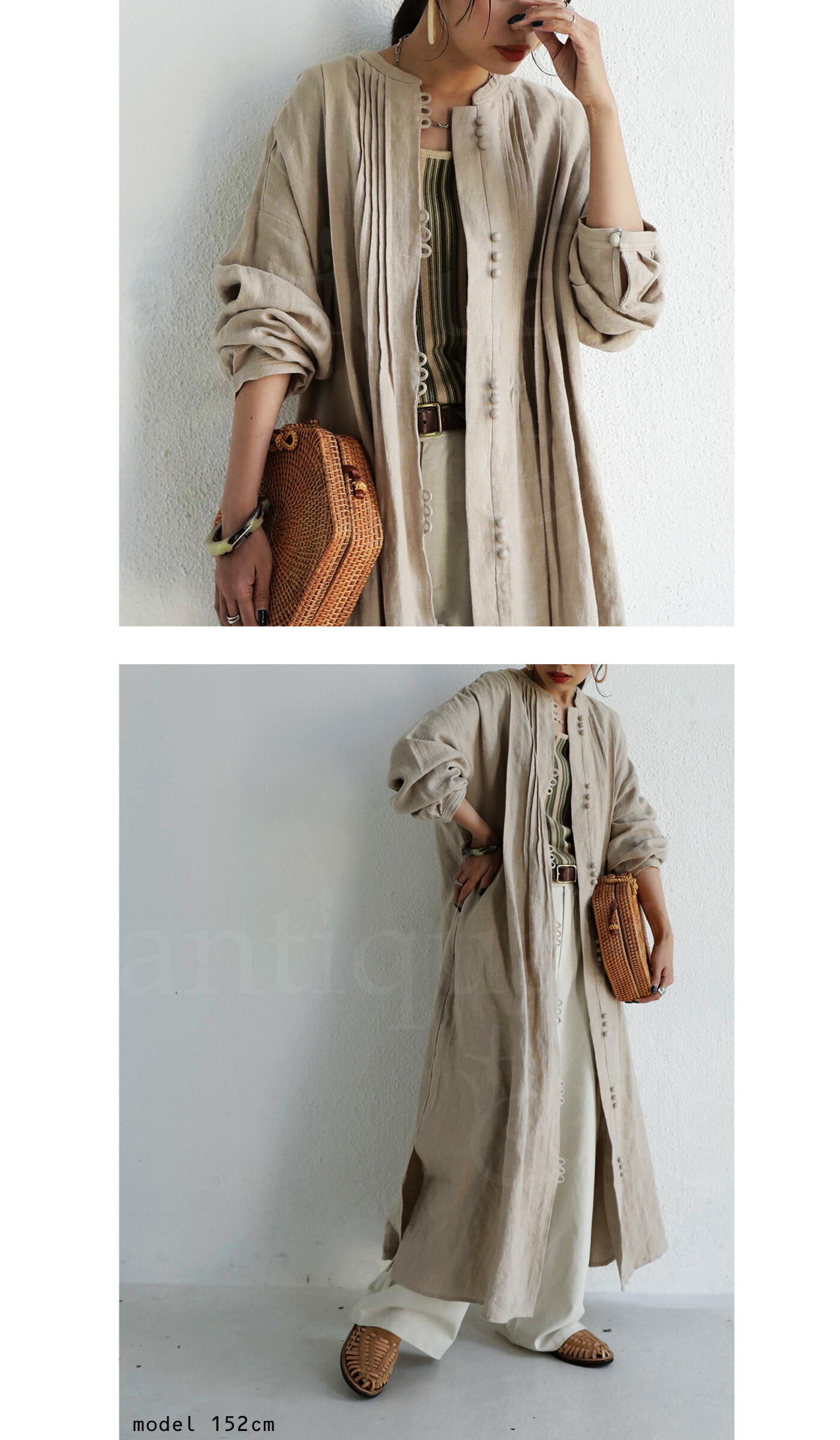 d*2様 Antique French linen アンティーク シャツワンピー 台湾 1900