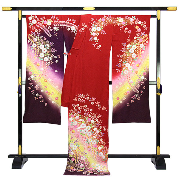 楽天市場】着物 振袖 辻が花 翠山工房 桐屋謹製 落款入り 銀通し生地