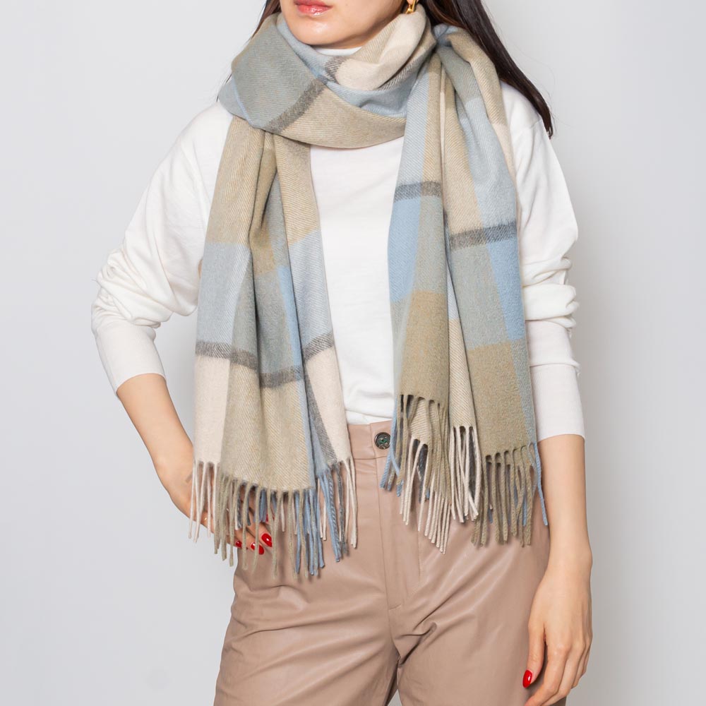 Joshua Ellis(ジョシュア エリス)チェック カシミアストール Various