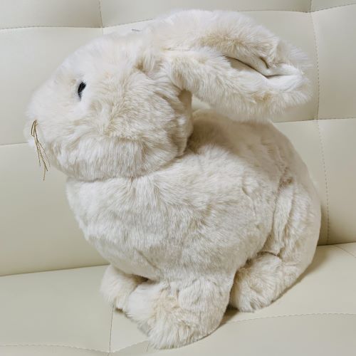 楽天市場】DZラビットハグ／CREAM白うさぎのぬいぐるみオブジェ