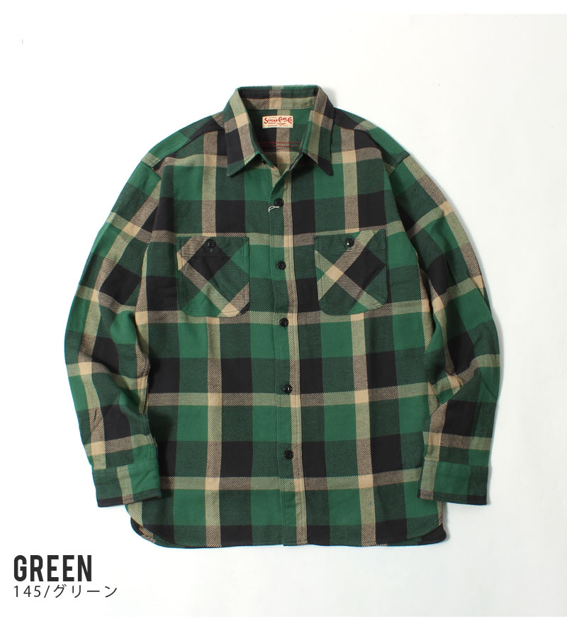 SUGAR CANE(シュガーケーン) ツイルチェックワークシャツ / SC29156