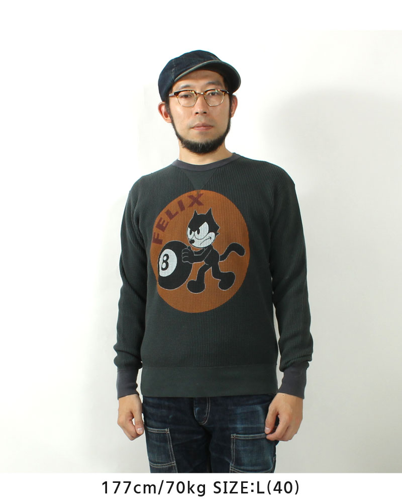 TOYS McCOY(トイズマッコイ) ビッグワッフルクルーネックロンT FELIX 8