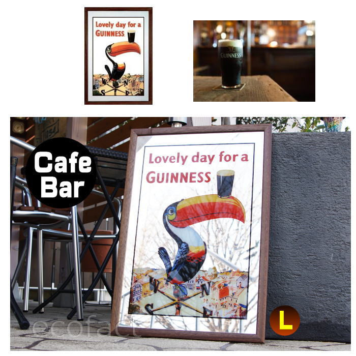 楽天市場】パブミラー バーミラー 鏡 壁掛け ギネスビール トゥーカン