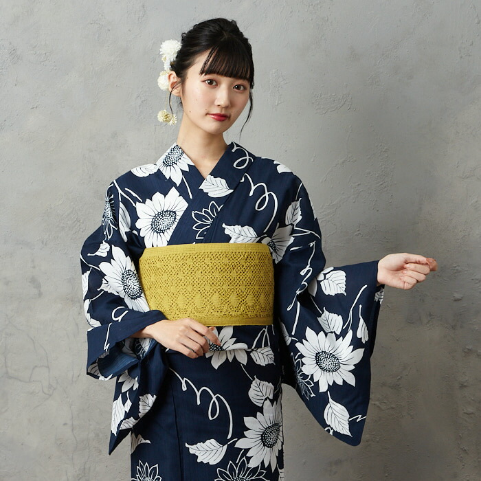 楽天市場】【セール10%オフ】【WEB限定】 ひまわり浴衣3点セット（浴衣