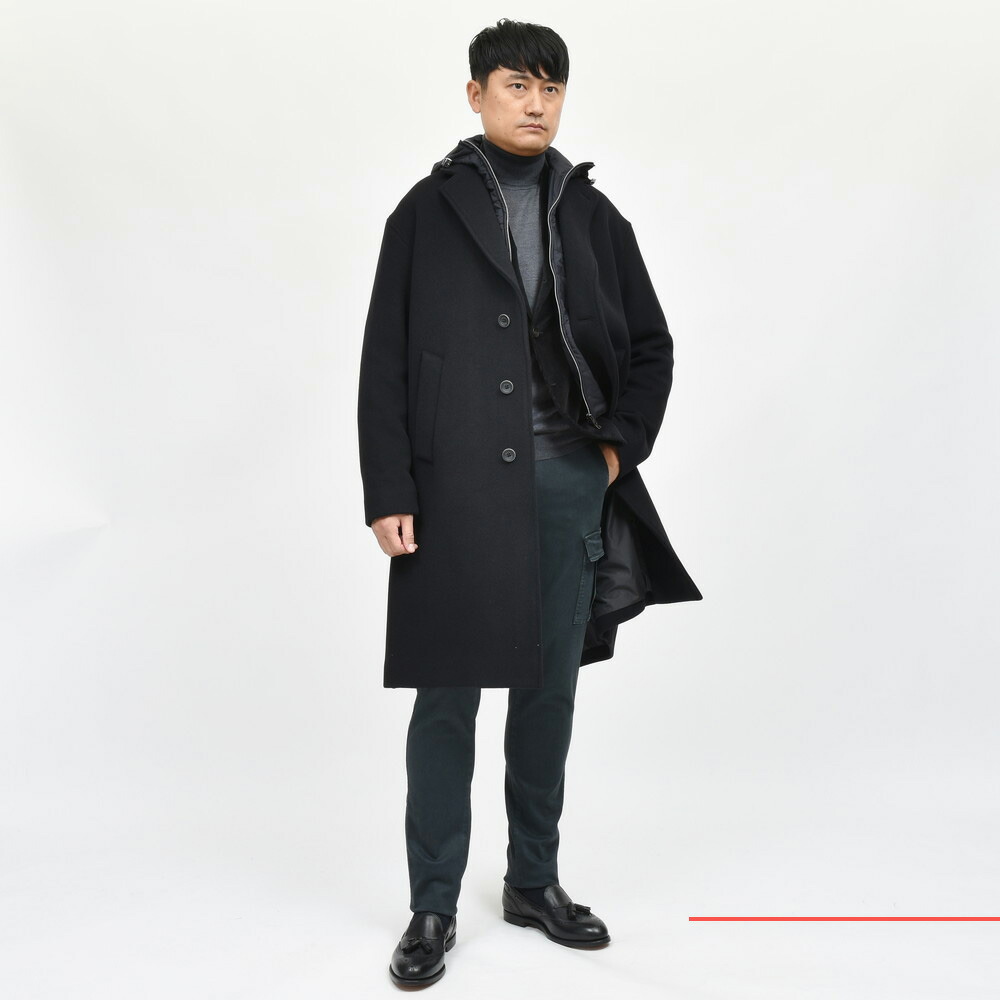HERNO（ヘルノ）ウールナイロンダブルフェイスフランネルチェスター