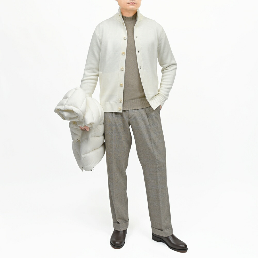 ZANONE（ザノーネ）5ゲージウールスタンドカラーニットカーディガン