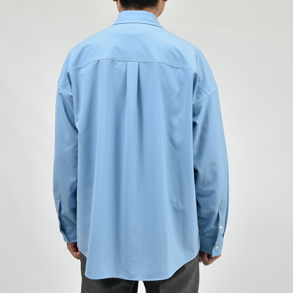 MARNI（マルニ）ポリエステルウールトロピカルバイカラーシャツ