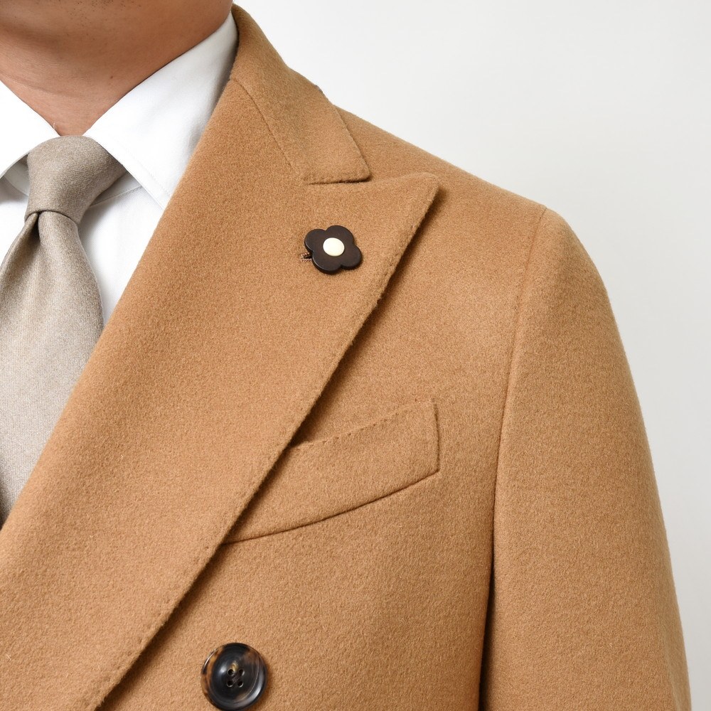 LARDINI（ラルディーニ）ウールフランネルソリッドダブルチェスター