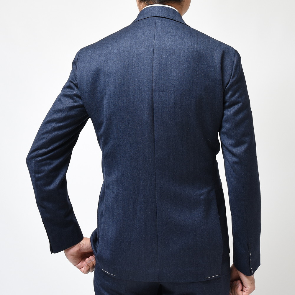 De Petrillo（デ ペトリロ）ウールヘリンボーン3Bジャケット NAPOLI