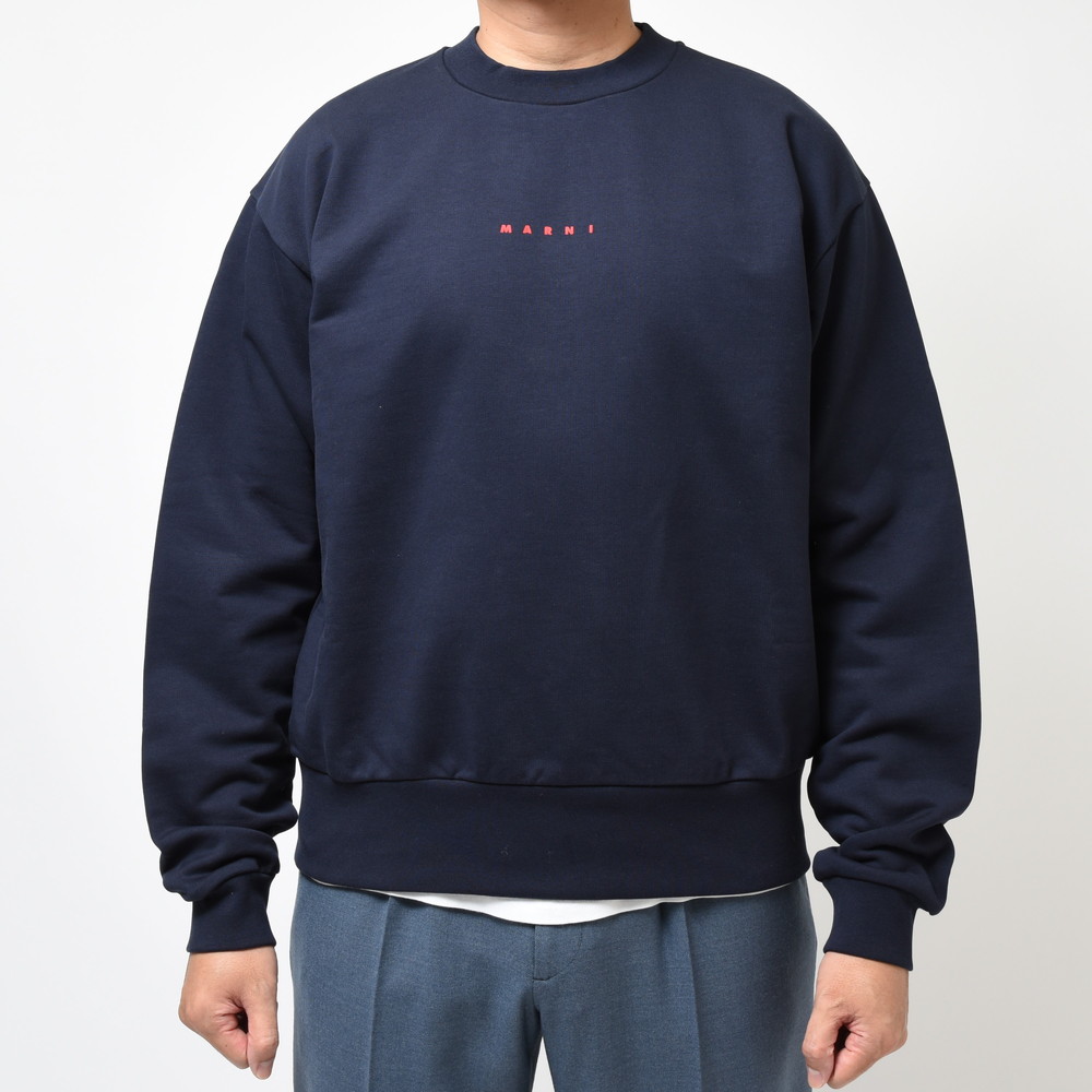 MARNI（マルニ）コットンクルーネックコンパクトロゴスウェット