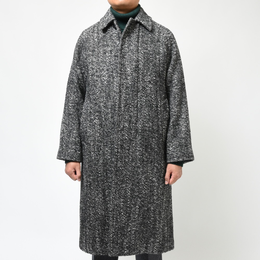 HEUGN（ユーゲン）Daniel Gray Tweed ウールツィードヘリンボーンバル