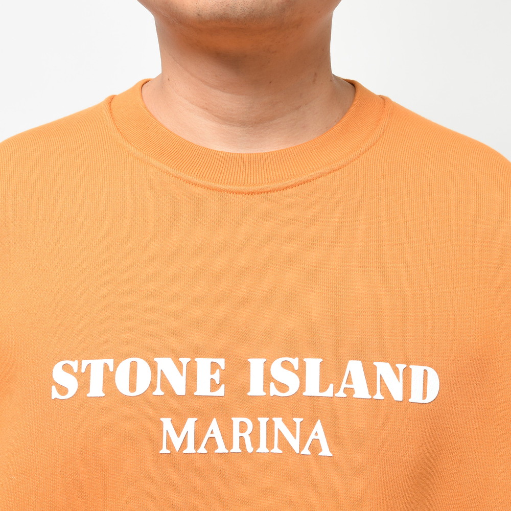 STONE ISLAND(ストーンアイランド)MARINA コットンロゴクルーネック