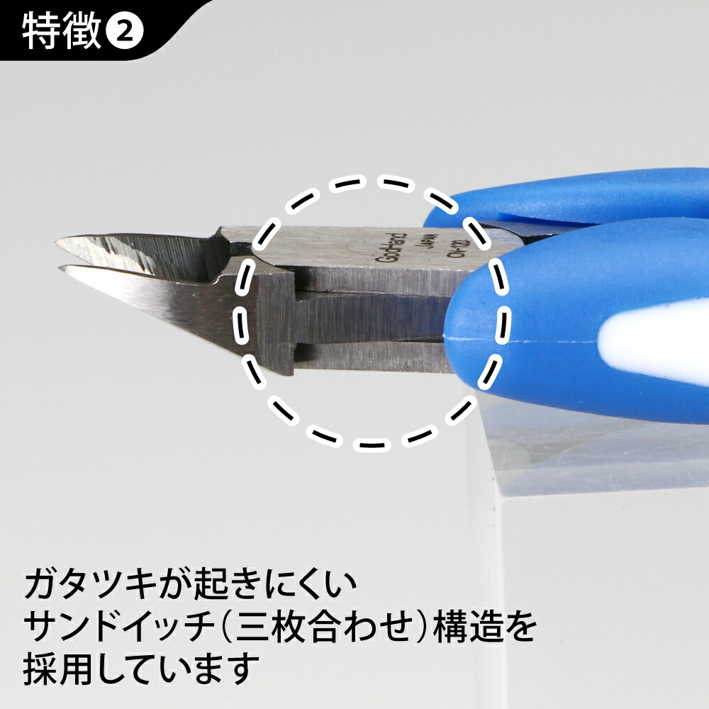 メーカー直販】クラフトグリップ ニッパー 120mm (バネ付) GH-CN-120